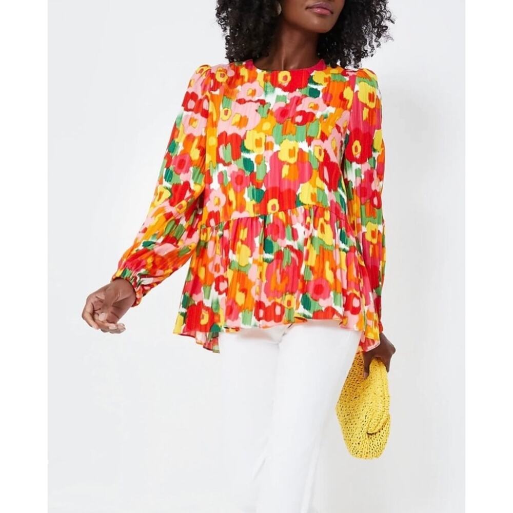 NWT Tuckernuck Pomander Place Carlota Blouse Magnolia Watercolor pattern size Sm